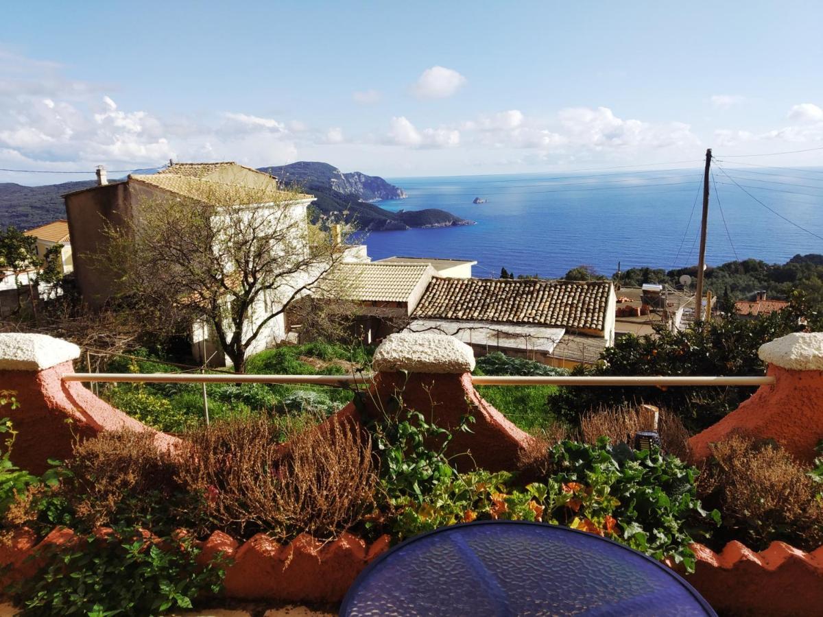 Traditional Panoramic Sea View House Lakones Екстер'єр фото