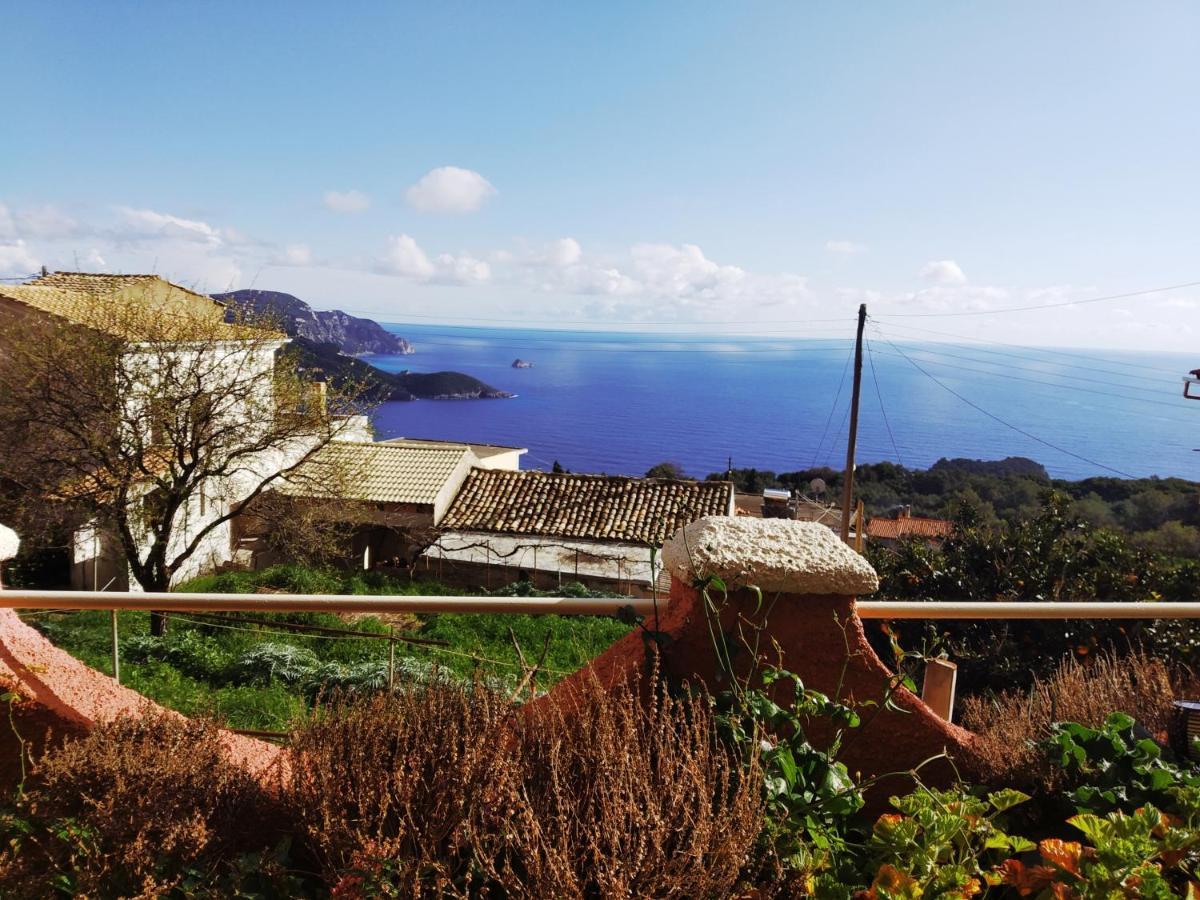 Traditional Panoramic Sea View House Lakones Екстер'єр фото