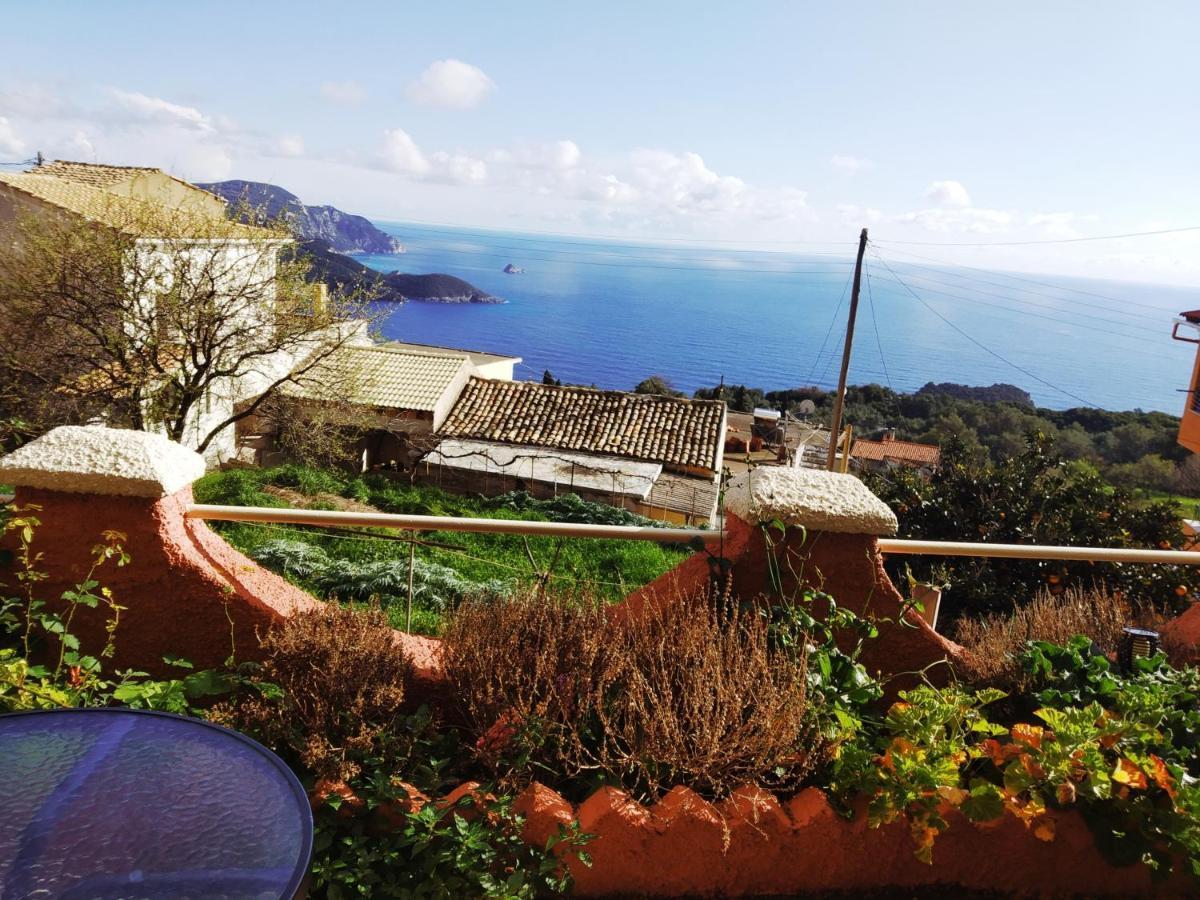 Traditional Panoramic Sea View House Lakones Екстер'єр фото