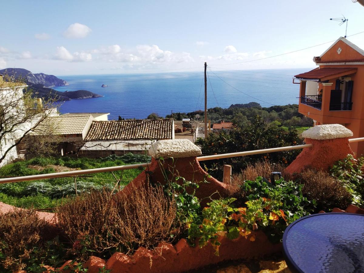 Traditional Panoramic Sea View House Lakones Екстер'єр фото