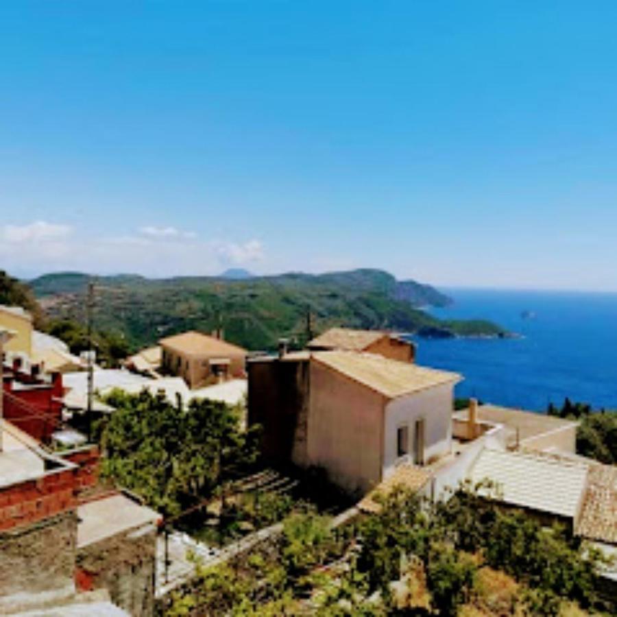 Traditional Panoramic Sea View House Lakones Екстер'єр фото