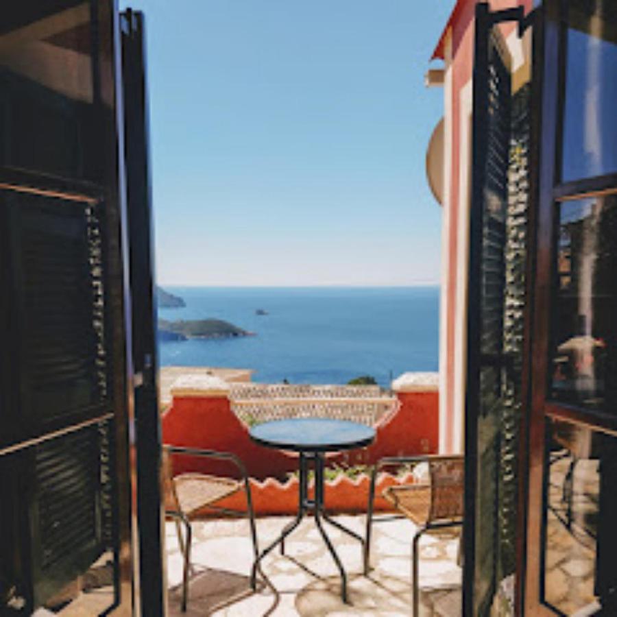 Traditional Panoramic Sea View House Lakones Екстер'єр фото